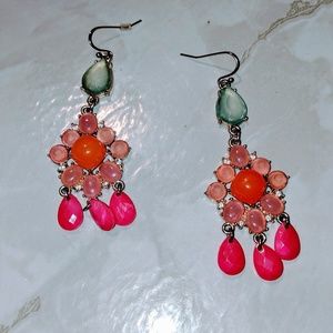 Colorful chandelier earrings